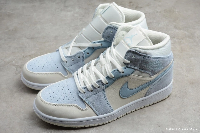 Kicked Out Shoe Store 1 Textures Air Jordan Mid Blue DA4666-100 Mixed 0717
